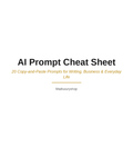 AI Prompt Cheat Sheet — Digital Guide (PDF)