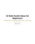 AI Side Hustle Ideas for Beginners — Digital Guide (PDF)